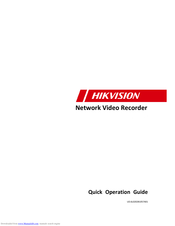 HikVision NVR2216-P8 Quick Operation Manual