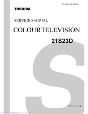 Toshiba 21S23D Service Manual