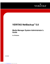 VERITAS NetBackupTM 5.0 User Manual And Product Specifications