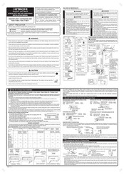 Hitachi RAS-13EX9KS2 Installation Manual