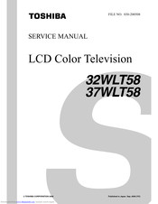 Toshiba 32WLT58 Series Service Manual