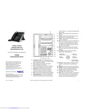 NEC SV8300 Quick Reference Card