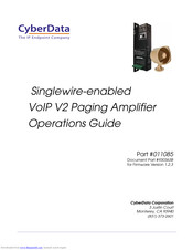 CyberData 11085 Operation Manual