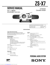 Sony ZS-X7 Primary Service Manual