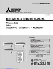Mitsubishi Electric Mr.Slim MUM30NN Technical & Service Manual