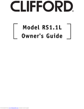 Clifford RS1.1L Owner's Manual