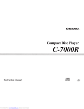 Onkyo C-7000R Instruction Manual