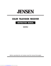 Jensen Q2049J Instruction Manual