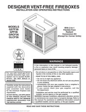 Monessen Hearth GLCF36 Installation And Operating Instructions Manual