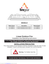 firegear LOF-30MT Installation And Operating Instructions Manual