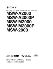 Sony MSW-M2000P Operation Manual