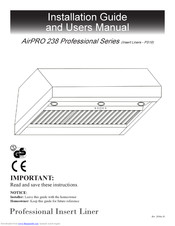 Euro AirPRO 238 Professional Series Installation Manual And User's Manual