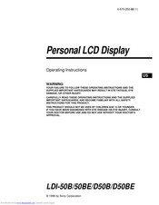 Sony LDI-D50B Operating Instructions Manual