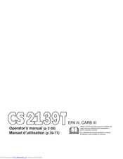 Jonsered CS 2139T Operator's Manual