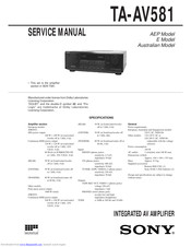 Sony TA-AV58 Service Manual