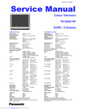 Panasonic TX-29AK10F Service Manual