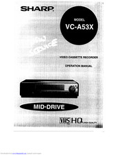 Sharp VC-A53X Operation Manual