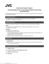 JVC DLA-RS6710 Initial Setup Manual