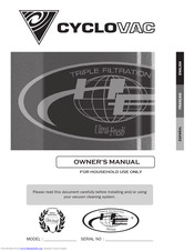 Cyclo Vac GX Series Owner's Manual