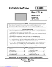 Hitachi 42PMA400E Service Manual