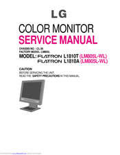 LG FLATRON L1810T Service Manual