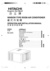 Hitachi RA-13JF2 Operation And Installation Manual