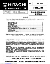 Hitachi 55EX1K Service Manual