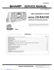 Sharp CD-BA3100 Service Manual