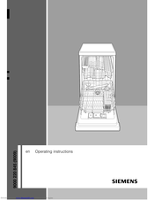 Siemens dishwasher Operating Instructions Manual