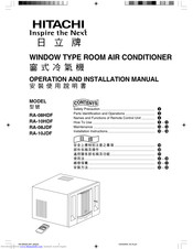 Hitachi RA-08JDF Operation And Installation Manual
