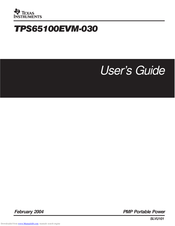 Texas Instruments TPS65100EVM-030 User Manual