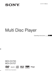 Sony MEX-DV700 Operating Instructions Manual