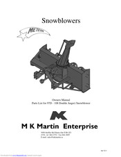 M K Martin Enterprise Meteor 108 Owner's Manual