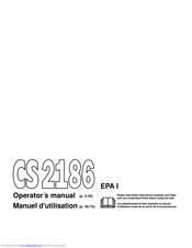 Jonsered CS 2186 Operator's Manual