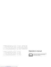 Jonsered FR2218FA 4X4 Operator's Manual