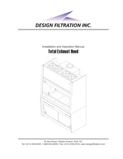 Design Filtration TXH-4 Installation And Operation Manual
