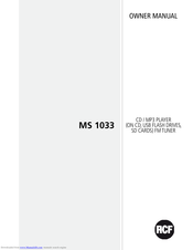 RCF MS 1033 Owner's Manual