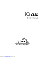 iQ Pet iQ Cliq Owner's Manual