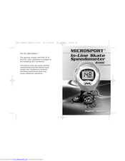 Microsport In-Line Skate Operating Instructions Manual