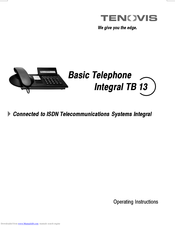Tenovis TB 13 Operating Instructions Manual