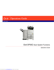 Oce OP30C Operation Manual