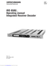 Hirschmann IRD 8500/QP Operating Manual