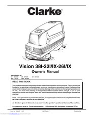 Clarke 38I-00490A Owner's Manual