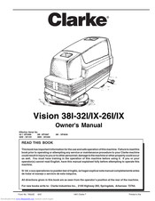 Clarke 32I-00280A Owner's Manual
