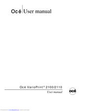 Oce VarioPrint 2100 User Manual