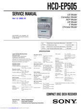 Sony HCD-EP505 Service Manual