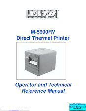 Sato M-5900RV Operator And Technical Reference Manual