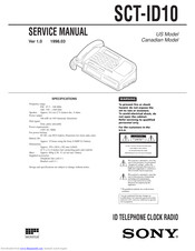 Sony SCT-ID10 Service Manual