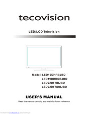 Tecovision LED22DFRBJBD User Manual
