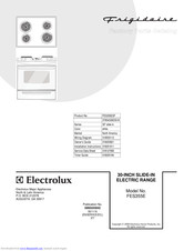 Electrolux Frigidaire FES355E Parts Catalog
